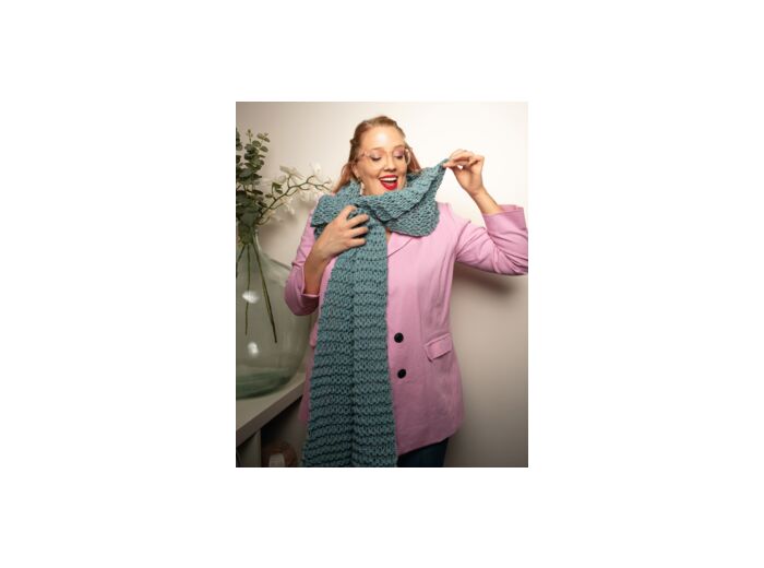 Kit de tricot (débutant) - Maxi écharpe BETTY JEANE
