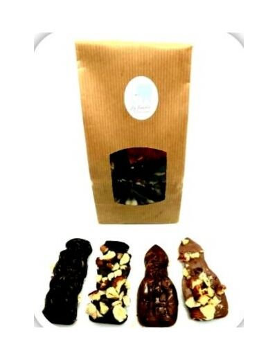 100 gr. de tablettes chocolat au lait Saint Nicolas et Père Fouettard - La femme du chocolatier