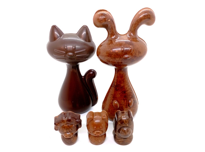 Chat surprise chocolat bicolore - La femme du chocolatier