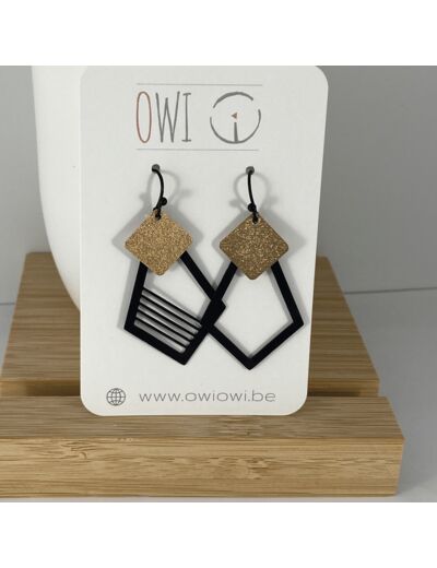 Boucles d'oreilles doré mat